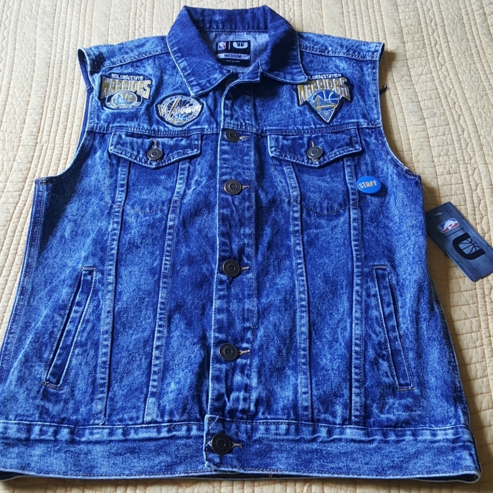 SOLD!!!! GOLDEN STATE WARRIORS DENIM VEST (RUE 21)